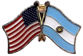 US Crossed Double Flag Lapel Pins Friendship Pin (Single, El Salvador &amp; USA) - £1.58 GBP+