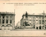 Vtg Postcard 1919 WWI Reims France - Bombardment Place Royale UNP - £11.17 GBP