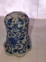 Hatpin Holder Blue And White Floral 2.75 Inches Tall - £8.95 GBP