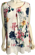 Karen Kane Multi-Color Floral Sleeveless Flowy Top, Women&#39;s Size 2X - $23.74