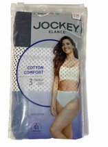 Jockey Elance Women&#39;s Sz 6/M Underwear Cotton Comfort 3 French Cut Soft - £10.84 GBP