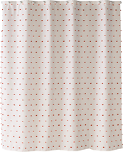 SKL Home Colorful Dot Fabric Shower Curtain, Pink 72.00&quot; X 72.00&quot; - £41.07 GBP