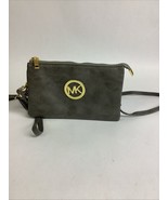 Michael Kors Gray Leather Purse Crossbody Bag - $364.28 MXN