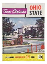 Ohio Estado Vs Texas Christian Septiembre 30 1961 Oficial Juego Programa - £38.87 GBP