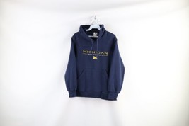 Vintage Womens Small Faded Spell Out University of Michigan Hoodie Sweatshirt - £46.70 GBP