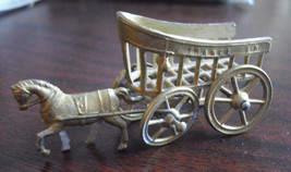 RARE Antique Early 1900s Small Metal France SR Horse Drawn Cart - $173.25