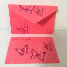 2 Packs Of Vintage Personalized Stationery TONI Butterflies Pink Red Let... - $9.89