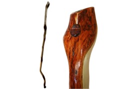 Tall Curvy Walking Stick Inlaid Stones Spalted Rustic Costume Prop, Hiking Staff - £183.81 GBP