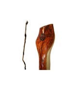 Tall Curvy Walking Stick Inlaid Stones Spalted Rustic Costume Prop, Hiki... - $229.95