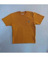 Carhartt T Shirt Mens Medium Short-Sleeve Loose Fit Pocketed Yellow Tee  - €12,77 EUR
