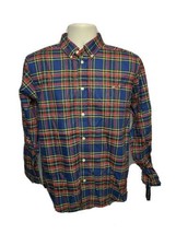 American Living Boys Blue XL Long Sleeve Plaid Checkered Button Front Shirt - £15.27 GBP