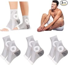 3 Pairs Upgraded Neuropathy Socks for Women &amp; Men, Soothe Relief Compression XL - £16.16 GBP