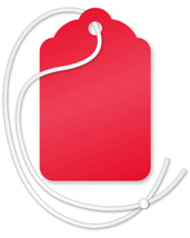#4 Red String Retail Merchandise Tag 15/16&quot; x 1-1/2&quot;  You Choose Amt. #7960 - $5.99+