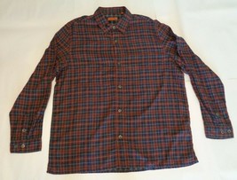 Vertical Robert Comstock Size 2XT Plaid Wine Cotton New Men&#39;s Button Dow... - £60.50 GBP