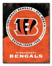 New NFL Cincinnati Bengals Decorative Metal Tin Sign Made in the USA - £9.26 GBP