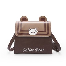 Cute Bear Design Messenger Bag for Yong Girls Fashion Brown Purses and Handbasg  - £30.78 GBP