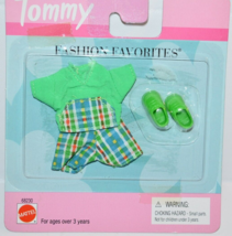 Kelly Doll Clothes Tommy&#39;s Green Plaid Top Shorts shoes 1999 New outfit Boy Y2K - £13.68 GBP