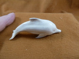 Dolph-27 white swimming Dolphin of shed ANTLER figurine Bali detailed ca... - £26.47 GBP