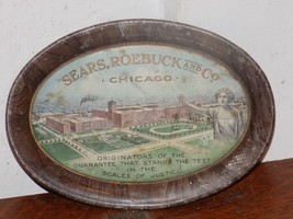 Vintage Sears, Roebuck And Co. Chicago Tin Tip Tray - $1,014.94 MXN