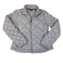 Eddie Bauer Womens EB800 365 Goose Down Puffer Gray Full Zip Jacket Size Small - £31.00 GBP