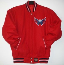 NHL Authentic Washington Capitals Wool Reversible Jacket Red JH Design - £94.38 GBP