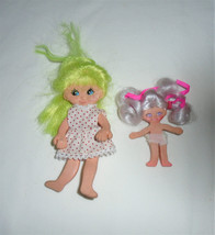 1969 Ideal Flatsy Flat Bendy Rubber Dolls Lot Of Two 4.5&quot; &amp; 2 3/4&quot; - £15.50 GBP