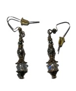 Earrings - Crystal Silver with Crystal Ball Handmade - $7.99