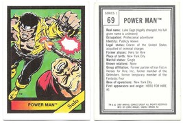 Marvel Universe Series 1 Trading Card #69 Power Man 1987 Comic Images VF/NEAR MT - £9.90 GBP