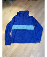 Vintage Woolrich Men’s Sm Royal And Teal Full Zip Windbreaker Jacket Hood - $27.66 CAD