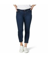 Lee Women&#39;s Shape Illusions Crop Long Jeans Hi-Rise skinny Slim Fit Dark... - £21.41 GBP
