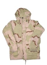 US Military Desert Camouflage Cold Weather Parka Jacket Mens M Long Goretex - £44.68 GBP