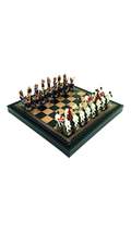 Italfama  Jazz vs Rock Hand Painted Resin Chess Pieces + Leatherette Che... - $269.00
