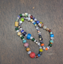 Vintage Glass Stones crystal Mix Beads Necklace JN-1 - $874.31 MXN