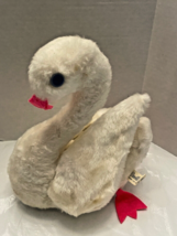 Plush Swan Bantam 1980s Stuffed Animal Made in USA 10&quot; Tall Toy Vintage - $23.24