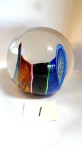 Glass Eye Studio Handcrafted Dichroic Series 3 inch Infinity Paperweight... - $86.00