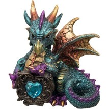 Baby Aqua Dragon Figurine w/gem (Each) - $19.10