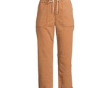 Time and Tru Women&#39;s High Rise Relaxed Fit Cropped Utility Pants, Brown ... - $25.73