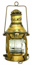 Antique Brass &amp; Copper Anchor Oil Lamp Nautical Maritime Ship Boat Light  - $81.61