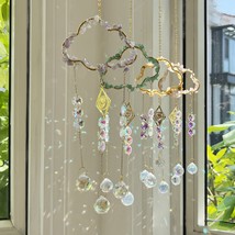 Party Decoration, Wall Hanging Cloud Natural Crystal Sun Catcher Wind Chime - $20.99