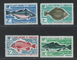 St. Pierre &amp; Miquelon 1972 Very Fine Mh Stamps Set Scott # 419-422 - £24.18 GBP