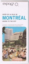 Road Map Montreal Access To The City Expo 67 Guinguette Sidewalk Cafe - £5.45 GBP