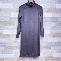 Talbots Italian Merino Wool Turtleneck T Shirt Sweater Dress Gray Womens Small - $39.59