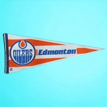 Vintage Edmonton Oilers Pennant Canada Felt Flag NHL 1988 Natl Hockey League  - £11.86 GBP