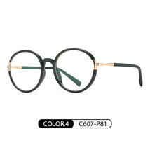 Tj881 Round Frame Retro Anti-Blue Light Glasses Women&#39;s  Plain Glasses High Qual - £11.79 GBP