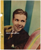 DICK POWELL-WARNER BROS STAR-IN ACTION Color Photo &amp; Facts &#39;30s Dixie Cu... - $30.00