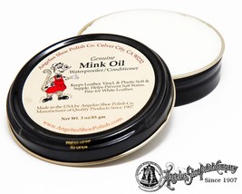 MINK OIL Paste WaterProofer &amp; Conditioner Boots Shoes Leather Vinyl ANGE... - $20.48