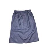 Silhouettes Women&#39;s 100% Linen Blue 32&quot; Skirt With Pockets Sz 1X NWT  - $39.07 CAD