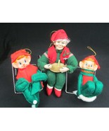 Three Santa elf helpers 2 shelf sitters 1 workshop elf - $794.99 MXN