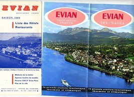 EVIAN  les Bains France Tourism Booklet and Hotels &amp; Restaurants Brochur... - $19.78
