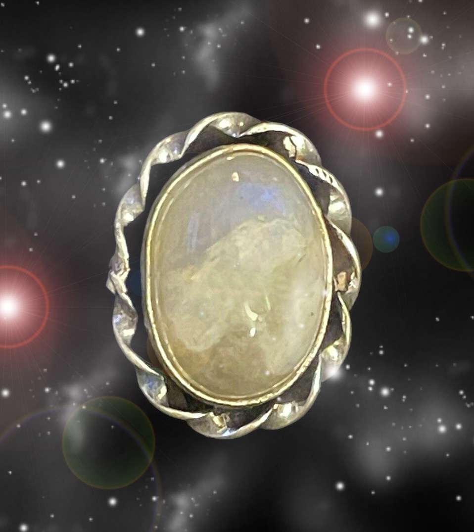 Haunted moonstone vintage ring